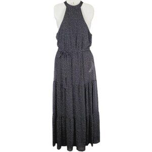 She + Sky Halter Maxi Dress Tiered Flowy Boho NWOT Size M Garden Party Bohemian